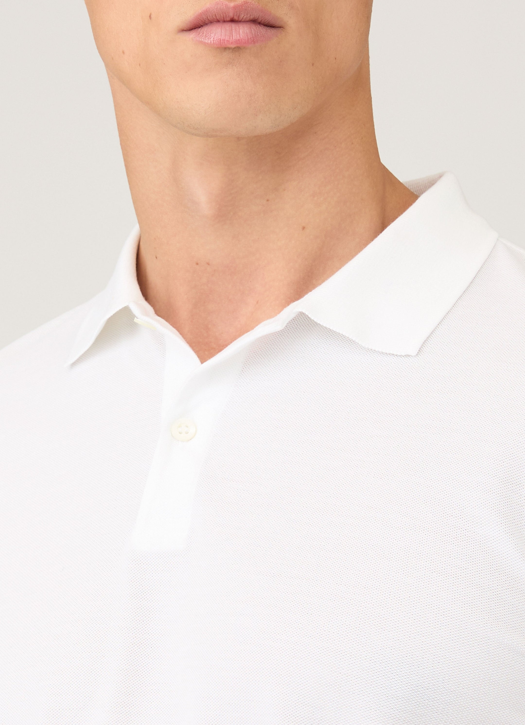 Men's Piqué Polo Shirt in White