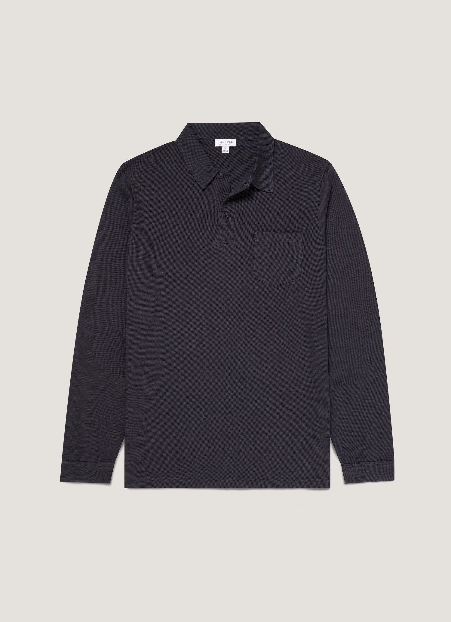 Men's Riviera Long Sleeve Polo Shirt in Navy