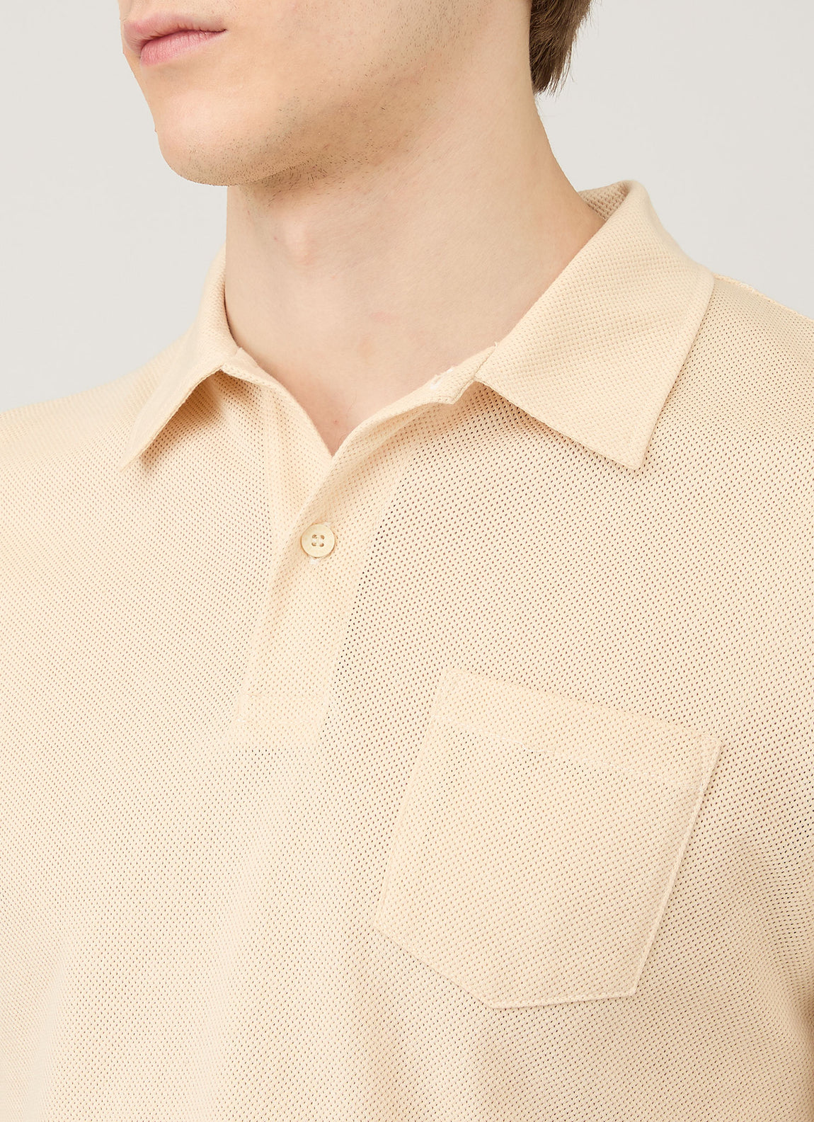Men's Long Sleeve Riviera Polo Shirt in Undyed