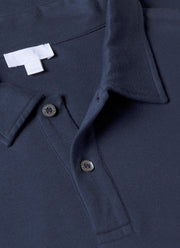 Men's Sea Island Cotton Jersey Polo Shirt in Navy