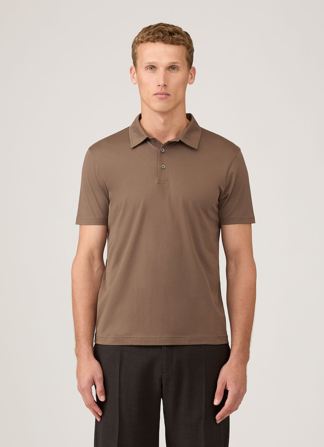 Men's Classic Jersey Polo Shirt in Bark