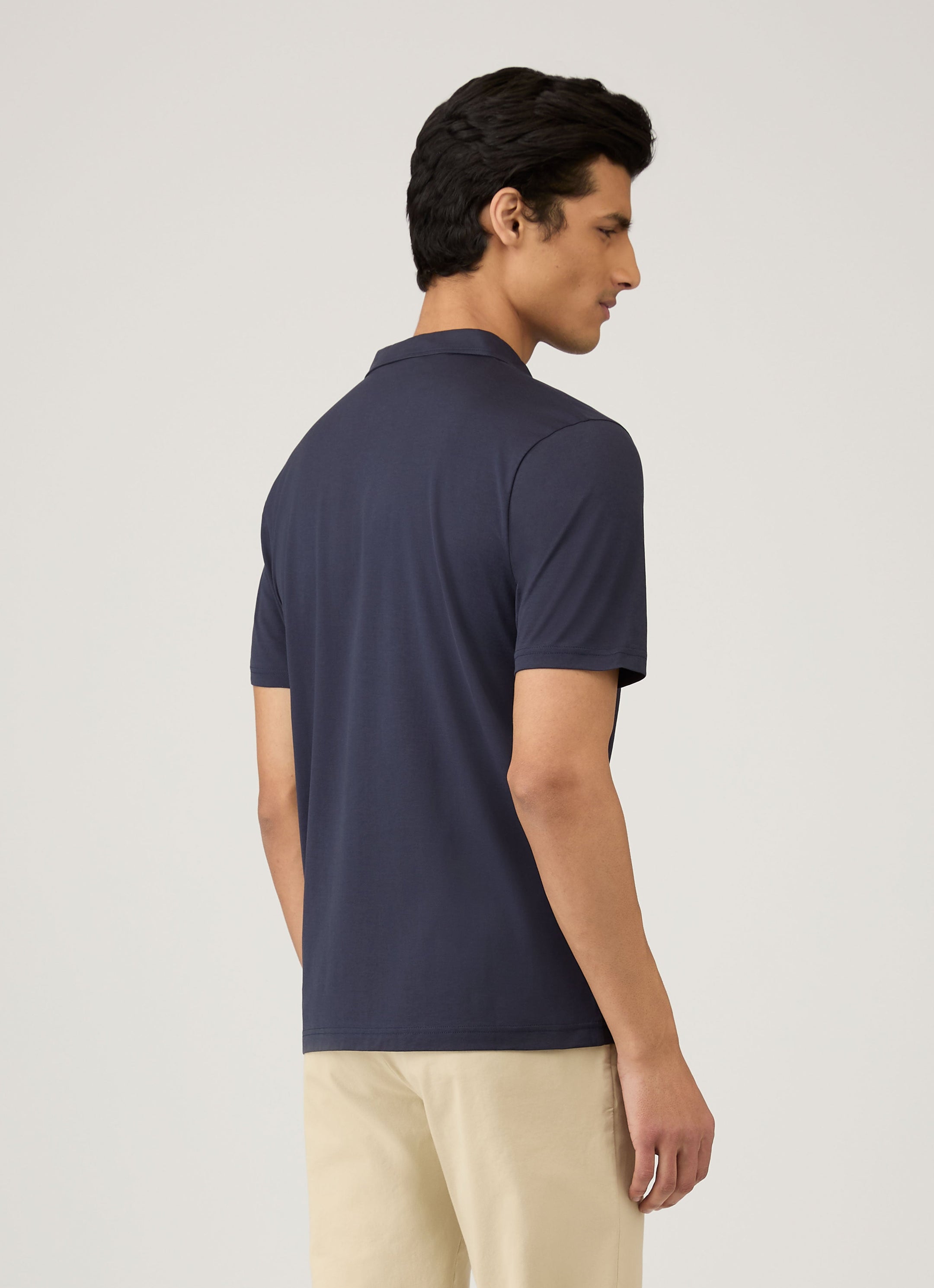 Men's Jersey Classic Polo Shirt in Navy