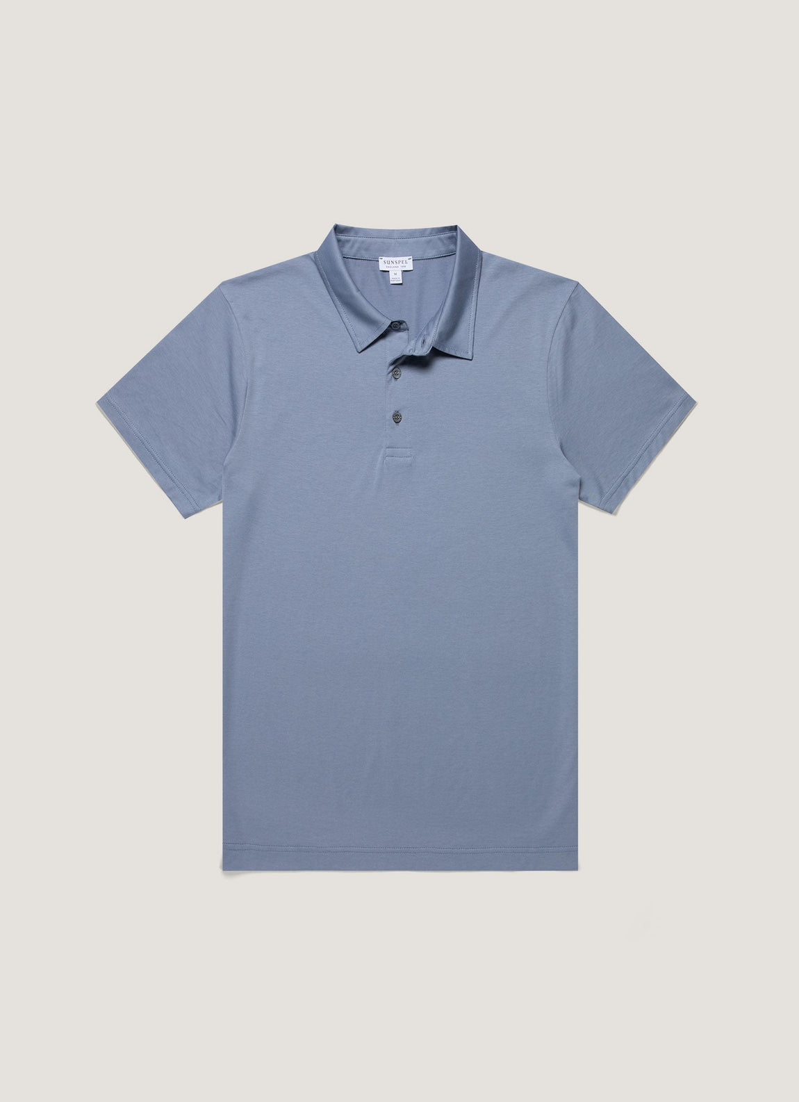 Men's Classic Jersey Polo Shirt in Vintage Blue