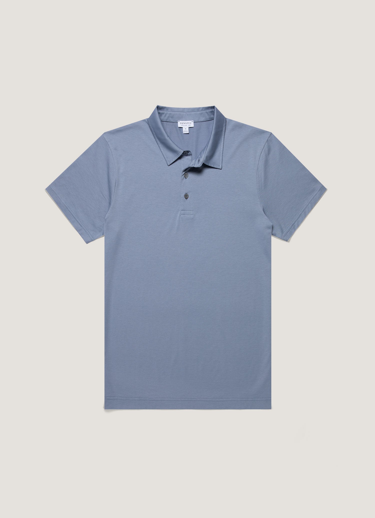 Men's Classic Jersey Polo Shirt in Vintage Blue