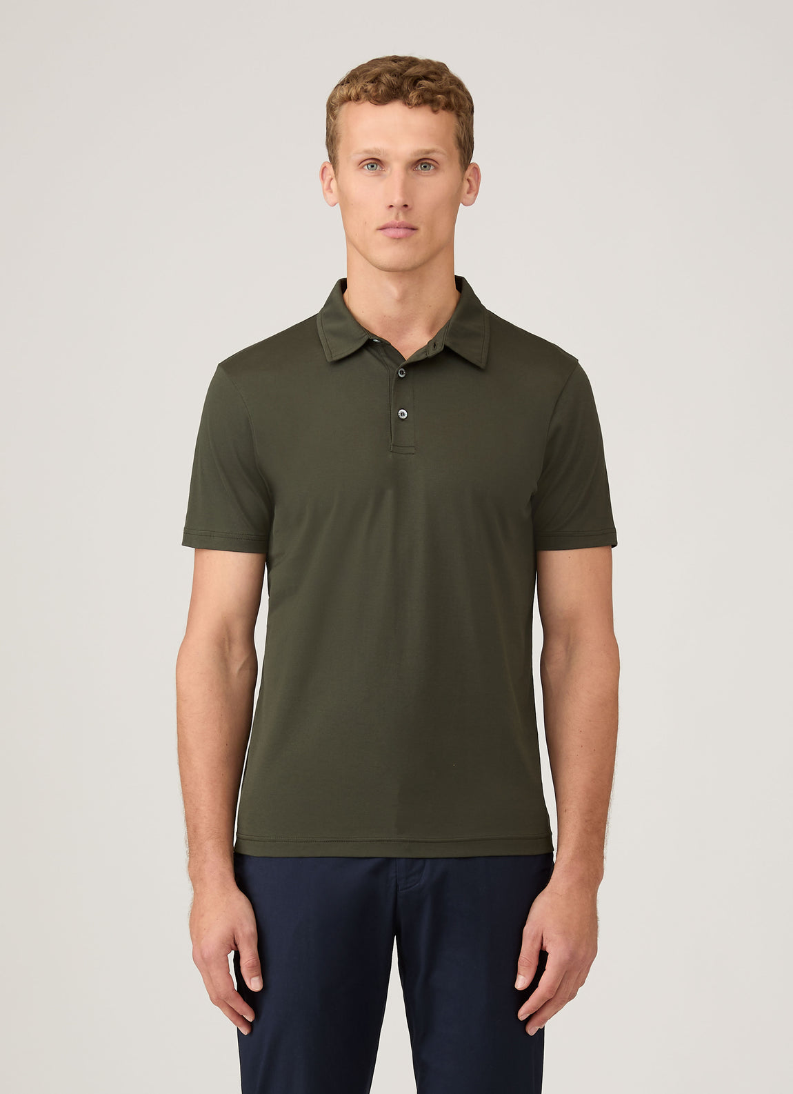 Men's Classic Jersey Polo Shirt in Dark Green