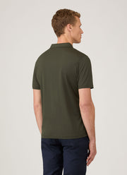 Men's Classic Jersey Polo Shirt in Dark Green
