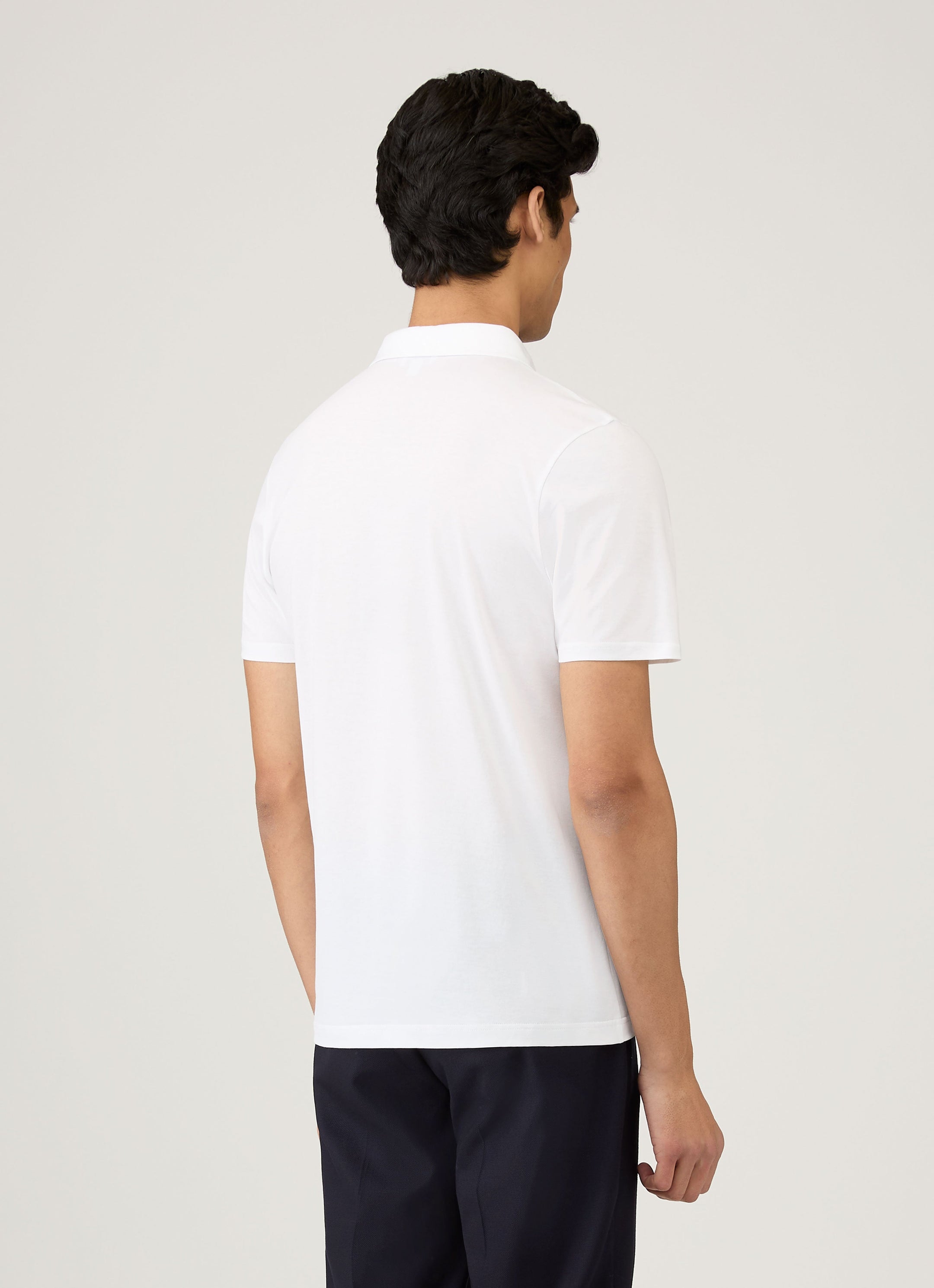 Men's Jersey Classic Polo Shirt in White