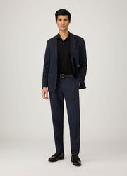 Men's Long Sleeve Piqué Polo Shirt in Black