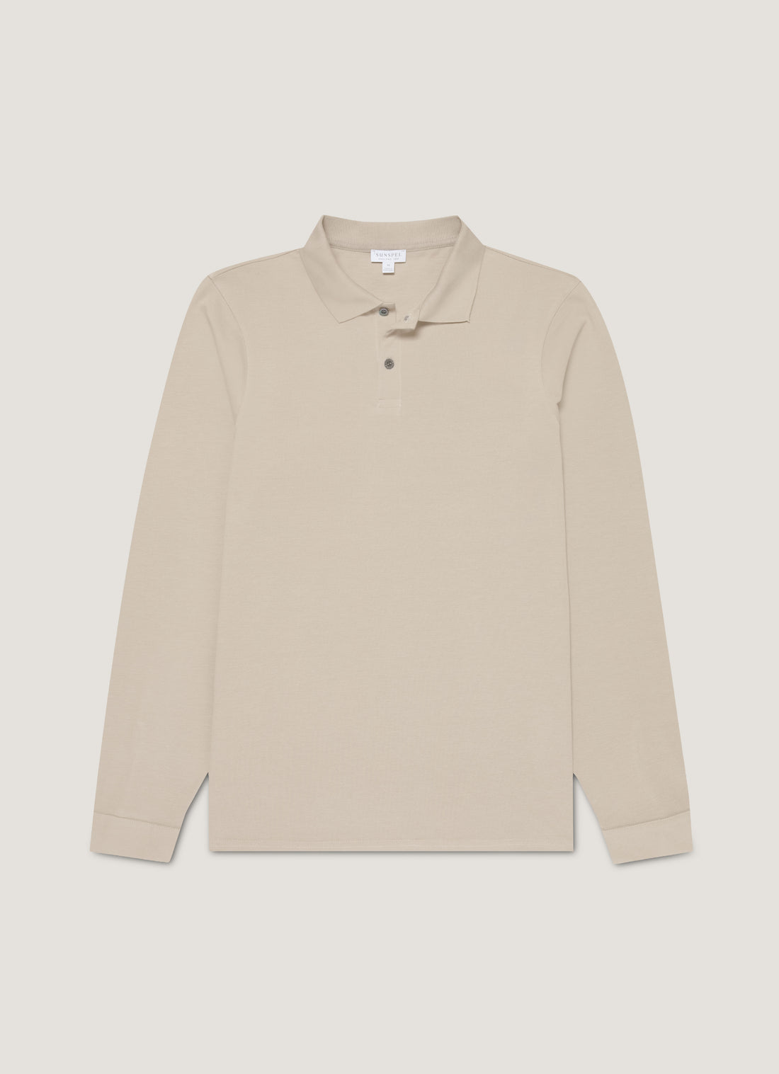 Men's Long Sleeve Piqué Polo Shirt in Fog
