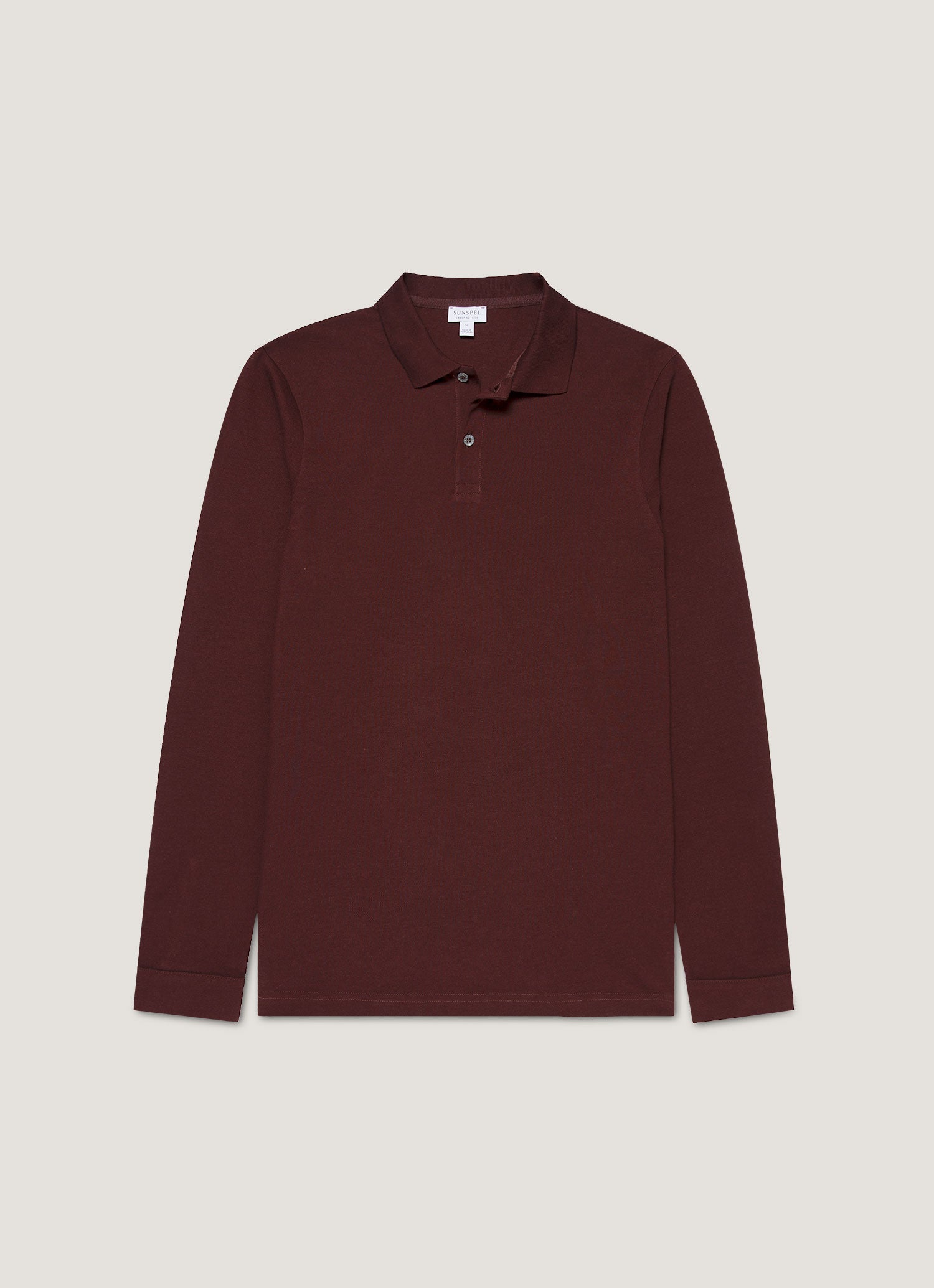 Men's Long Sleeve Piqué Polo Shirt in Bakelite