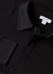 Men's Heavyweight Rugby Polo Shirt in Black