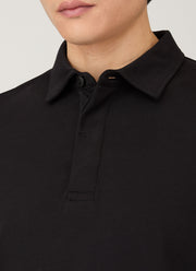 Men's Heavyweight Rugby Polo Shirt in Black