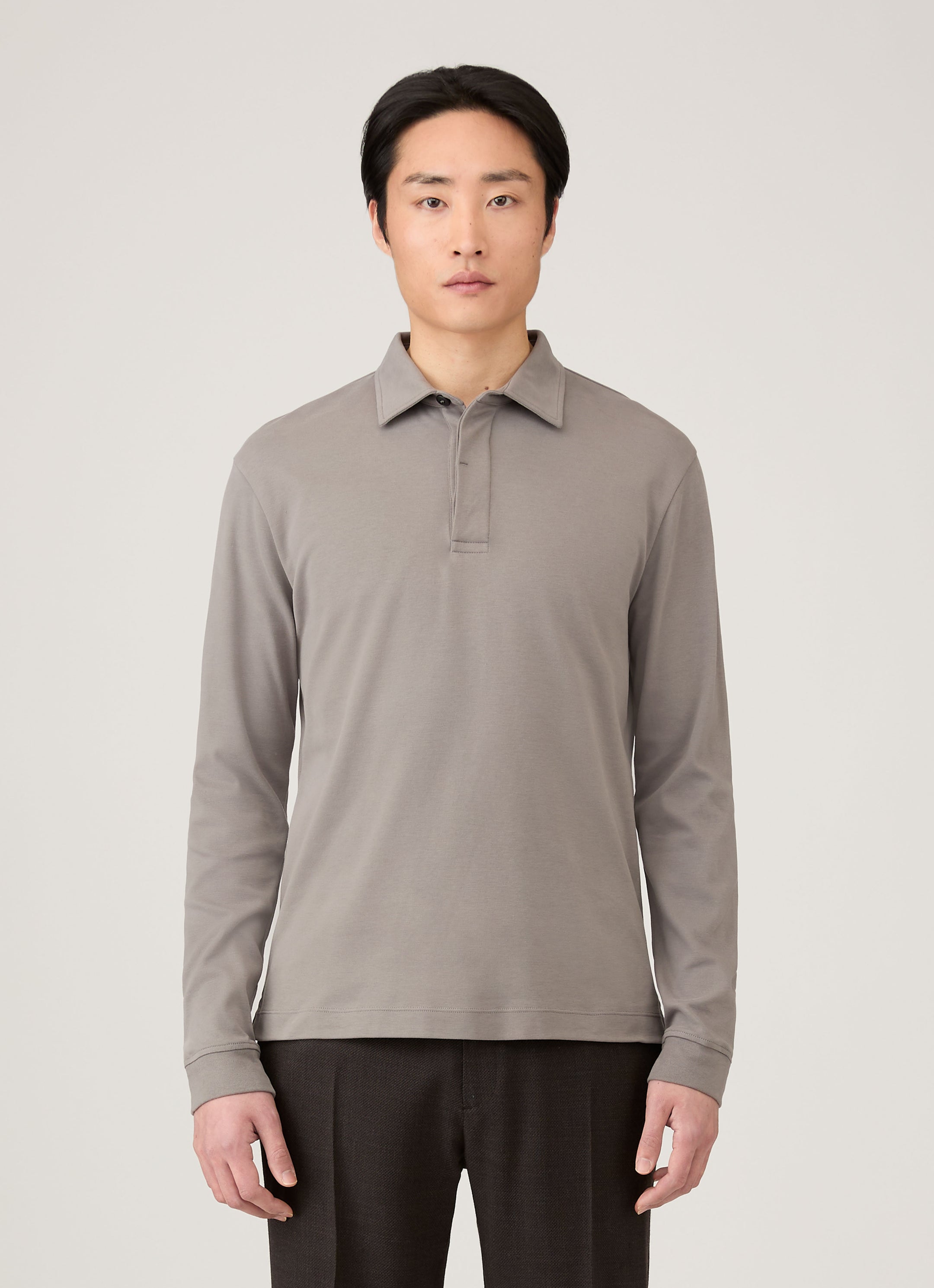 Men's Heavyweight Rugby Polo Shirt in Iron Grey