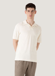 Men's Undyed Towelling Polo Shirt in Undyed