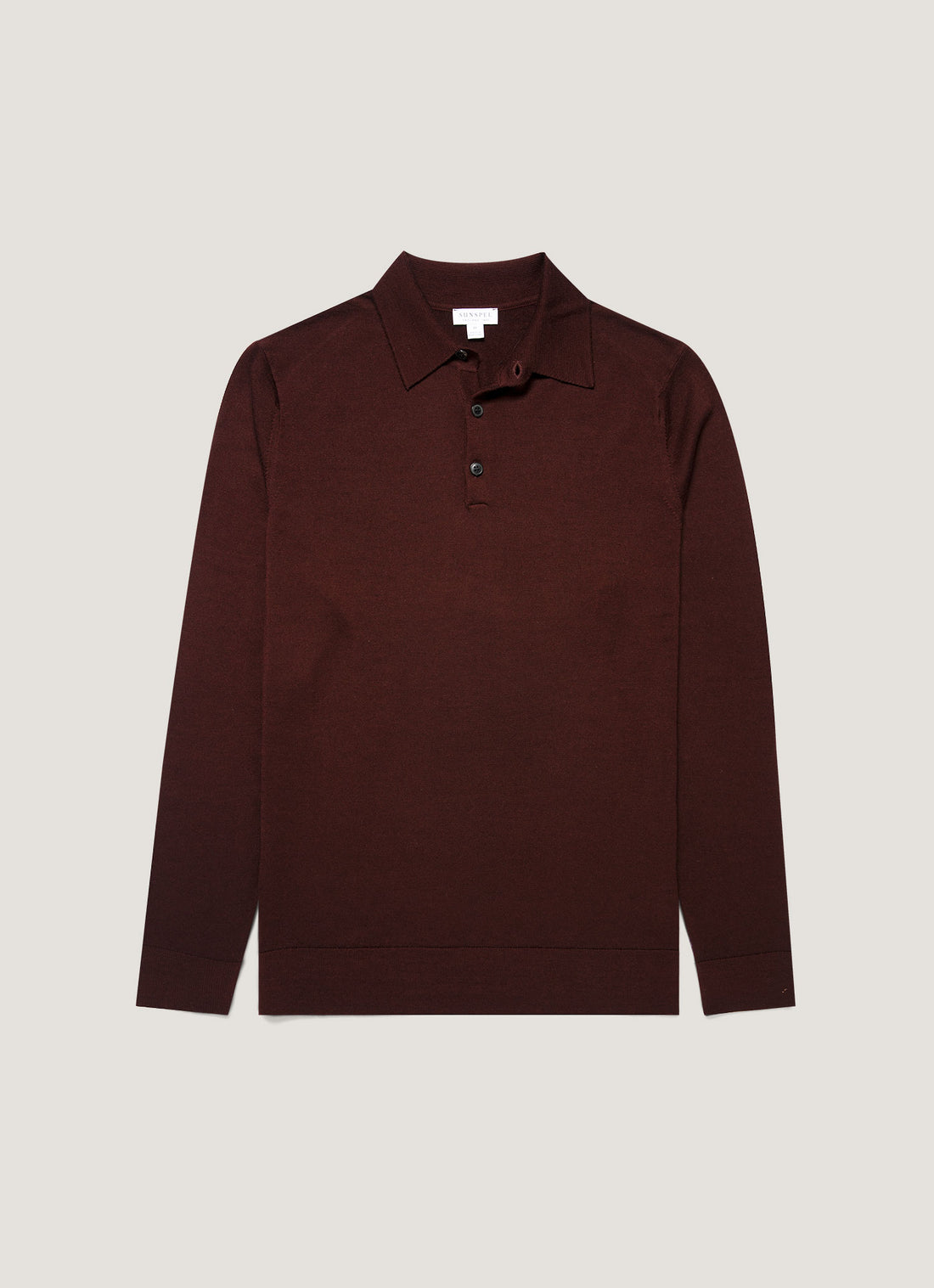 Men's Extra-Fine Merino Polo Shirt in Bakelite