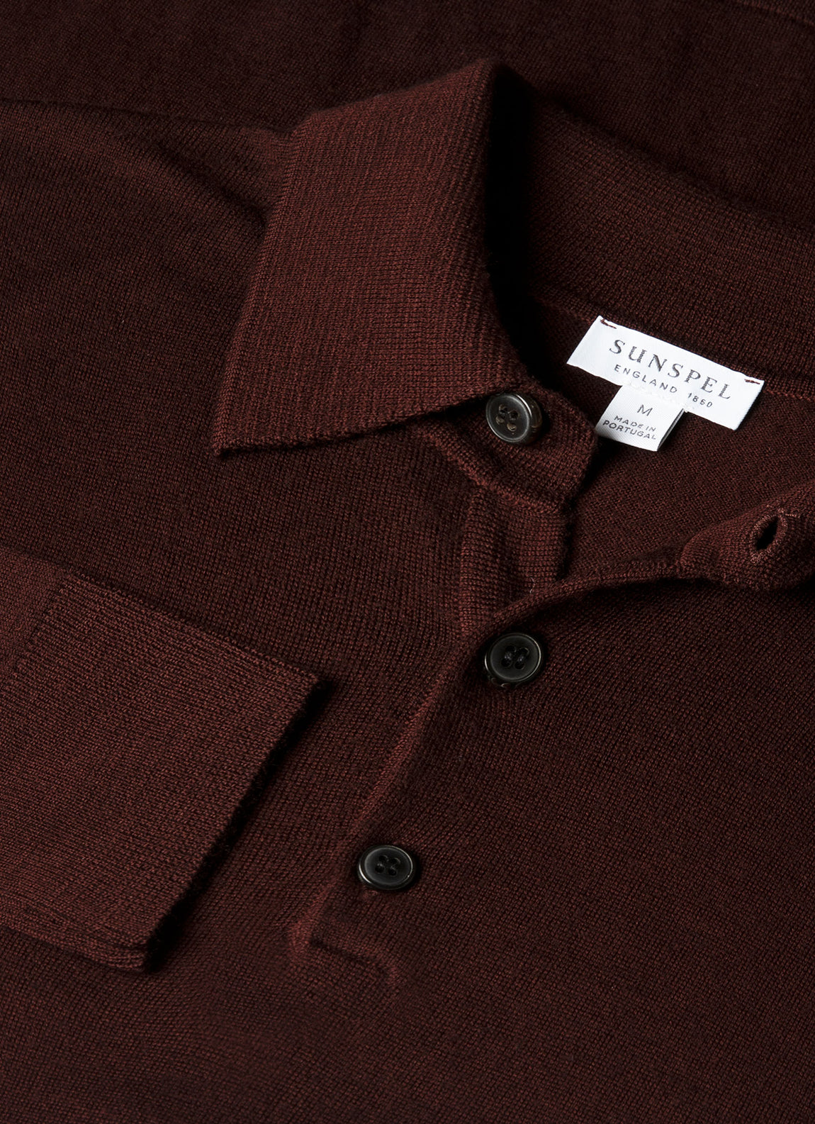Men's Extra-Fine Merino Polo Shirt in Bakelite
