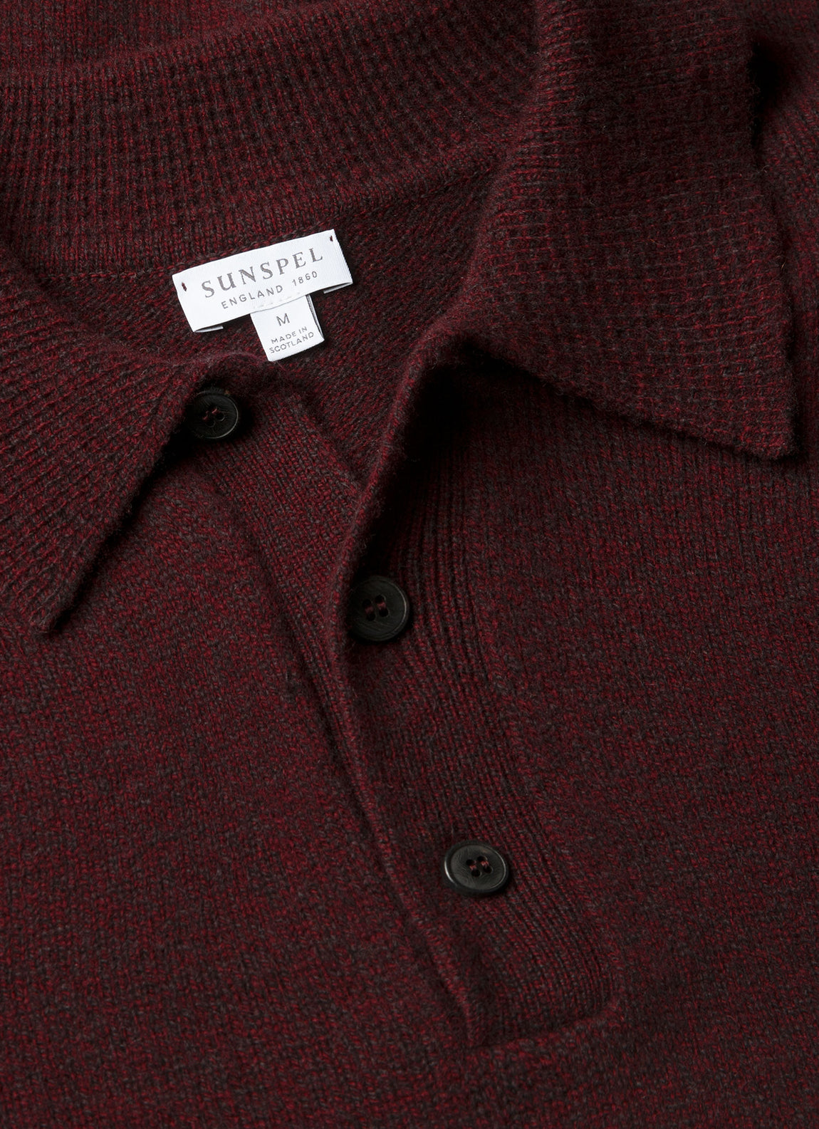 Men's Lambswool Polo Shirt in Bakelite Twist