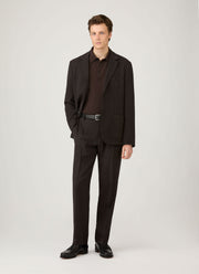 Men's Cashmere Polo Shirt in Truffle