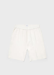 Men's Linen Drawstring Short in White