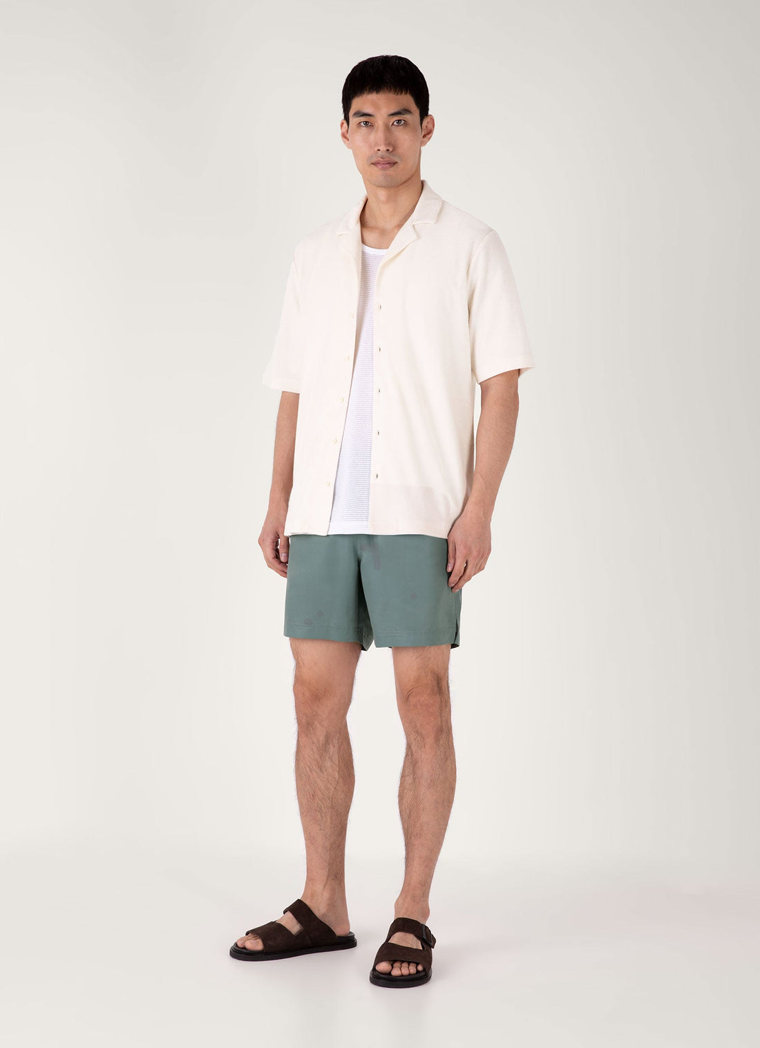 Men's Drawstring Swim Shorts in Dusk Green