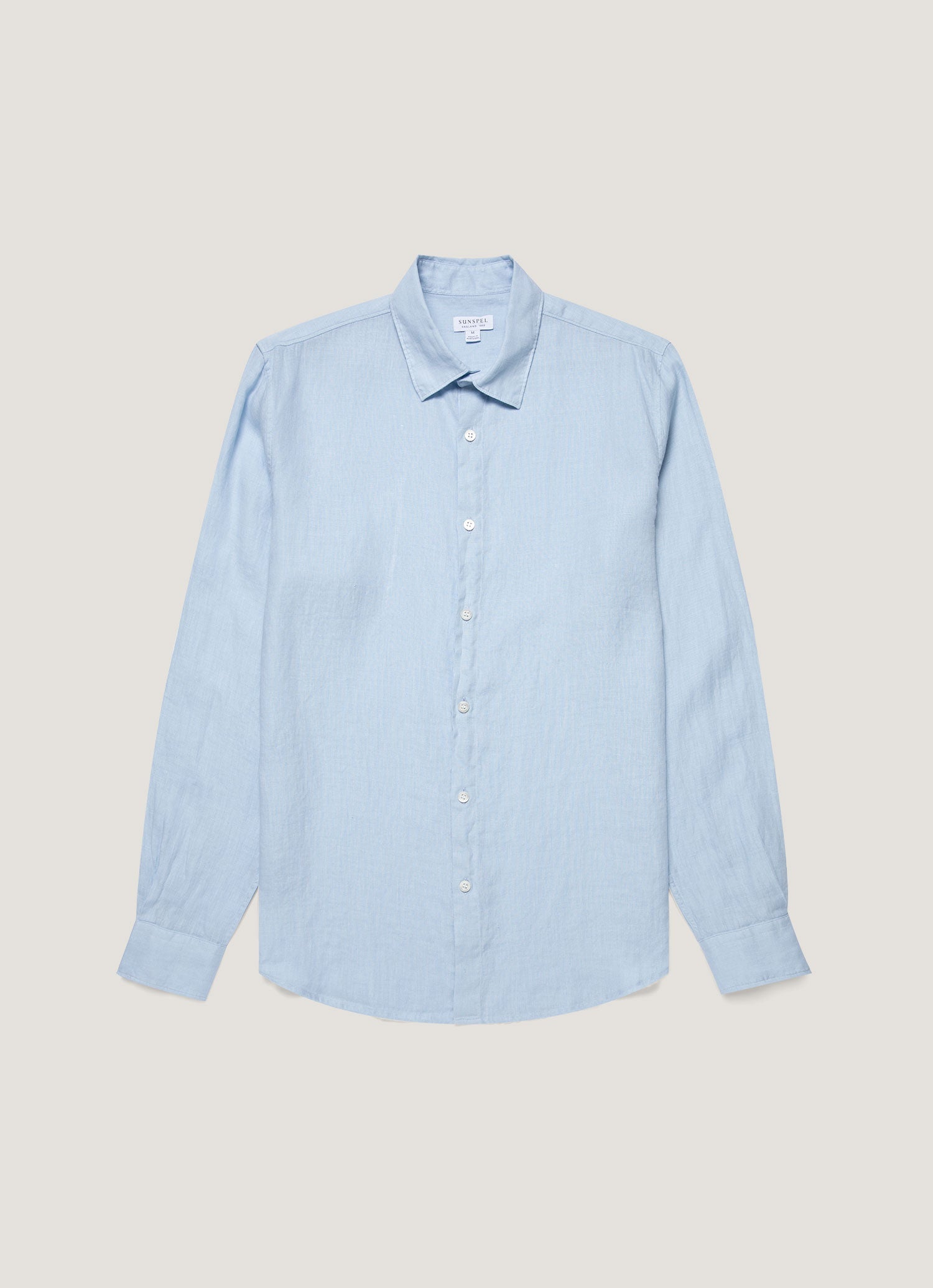 Men's Linen Shirt in Light Blue