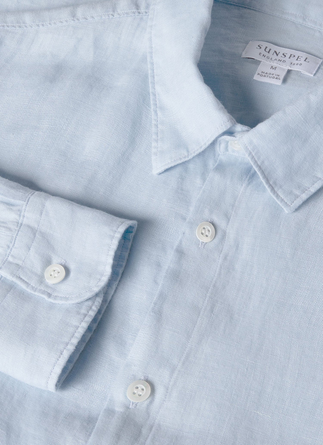 Men's Linen Shirt in Light Blue