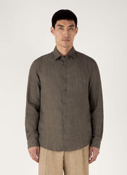 Men's Linen Shirt in Dusk Green