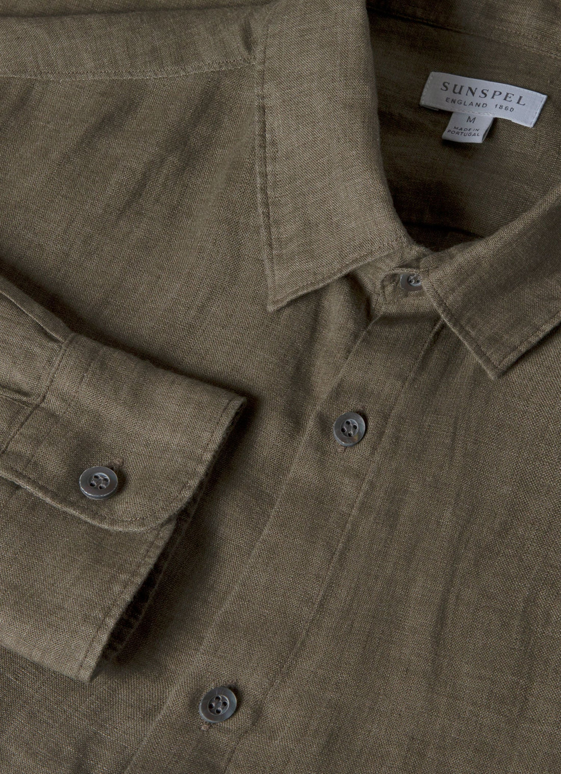 Men's Linen Shirt in Dusk Green