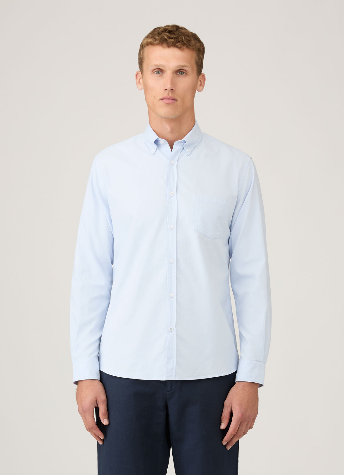Men's Button Down Oxford Shirt in Light Blue