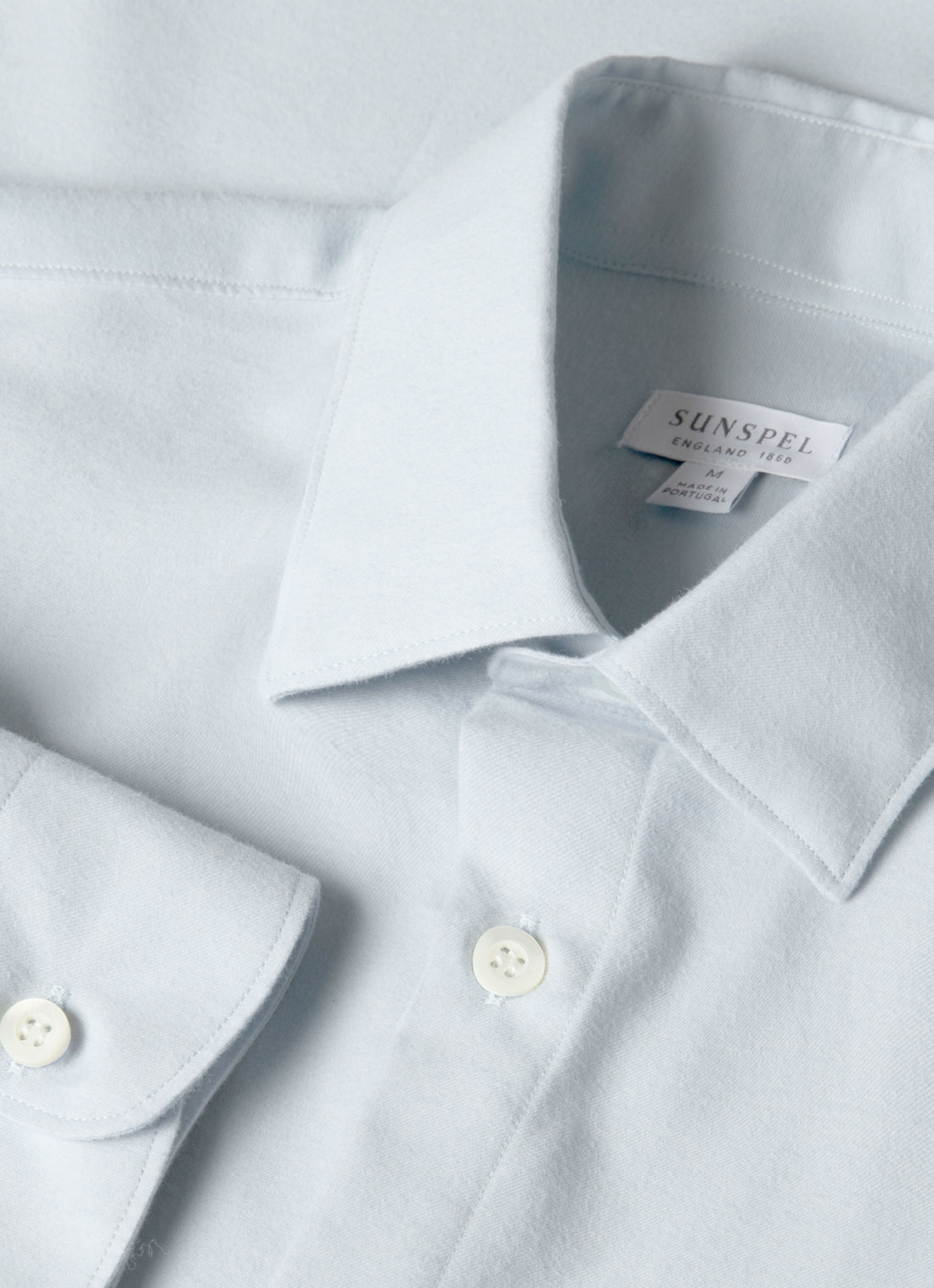 Men's Cotton Cashmere Shirt in Light Blue