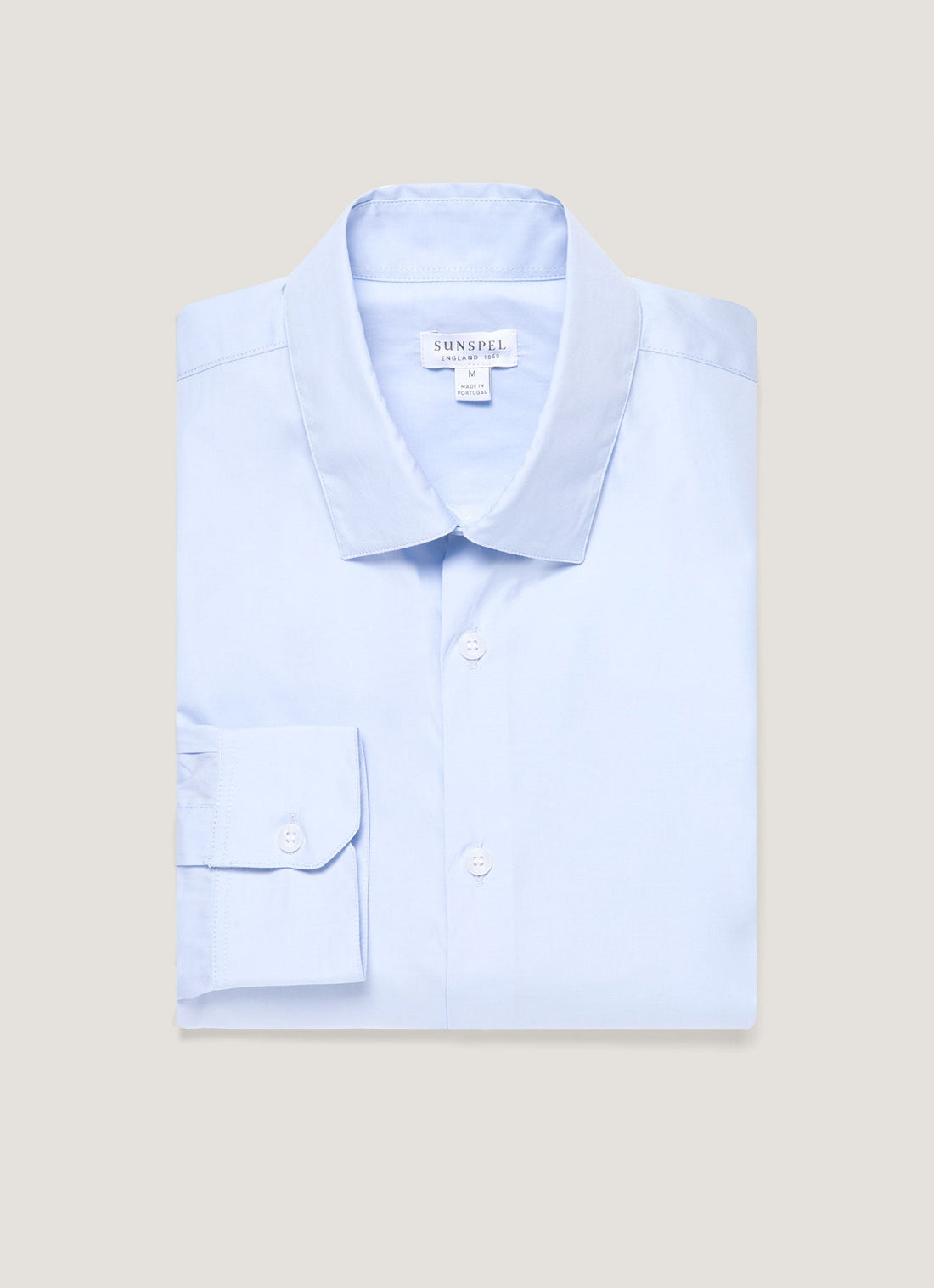 Men's Cotton Stretch Shirt in Light Blue