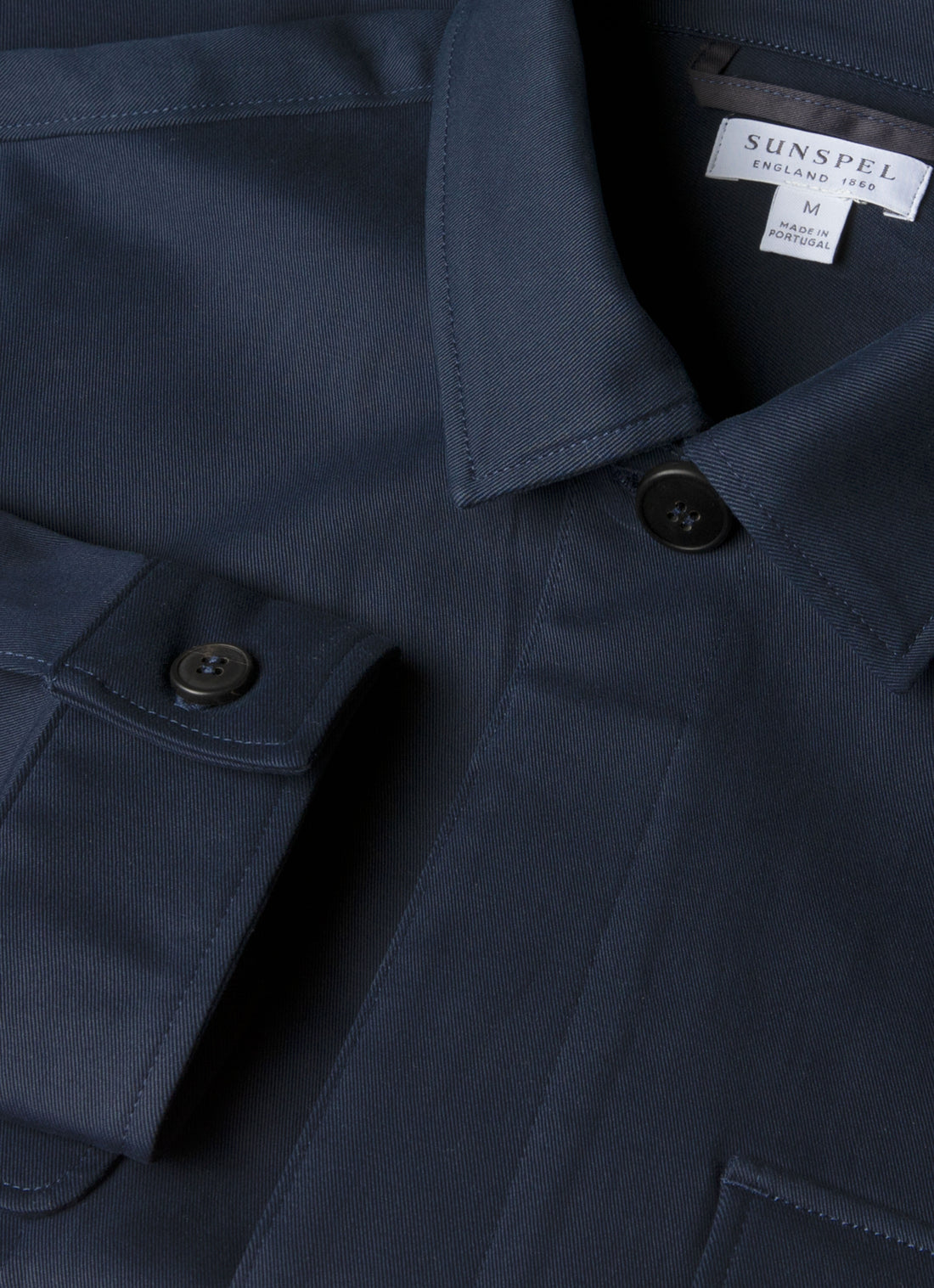 Men's Cotton Cashmere Overshirt in Navy