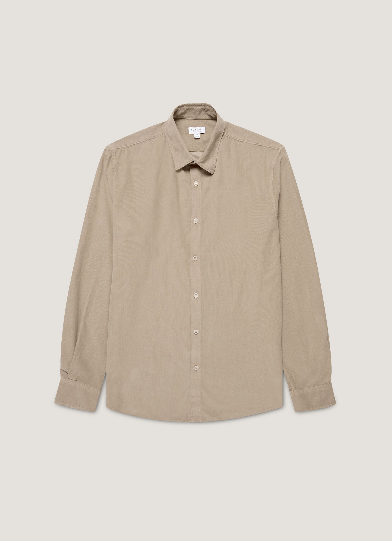 Men's Fine Cord Shirt in Fog