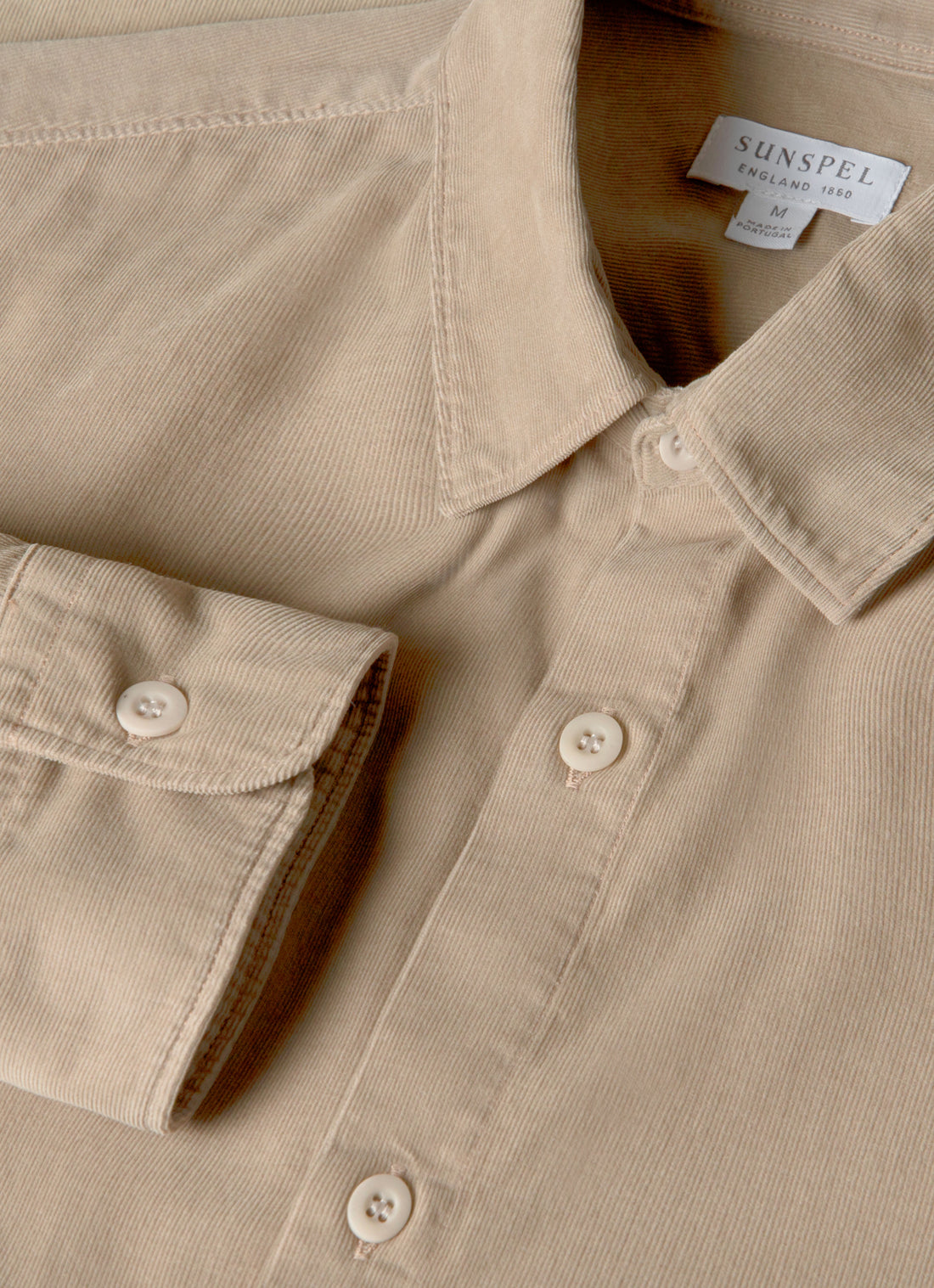 Men's Fine Cord Shirt in Fog