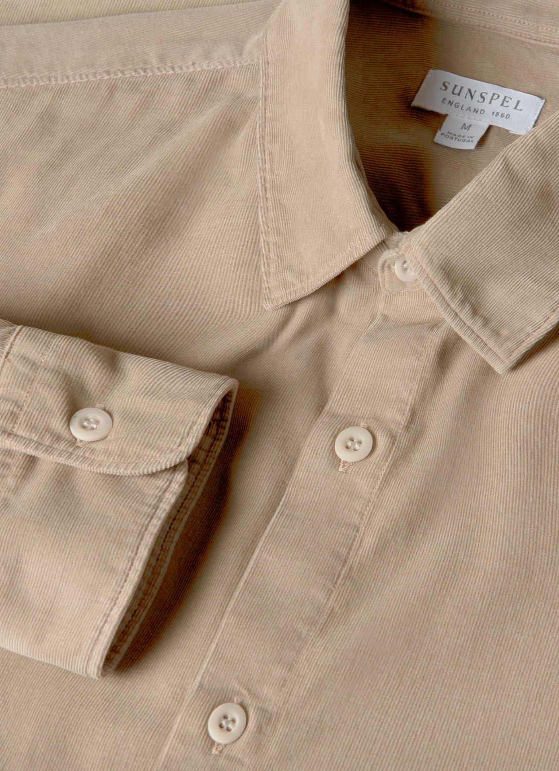 Men's Fine Cord Shirt in Fog