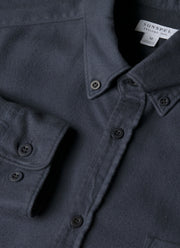 Men's Button Down Flannel Shirt in Navy