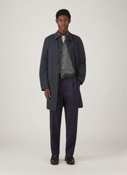 Men's Brushed Cotton Shirt in Charcoal Melange