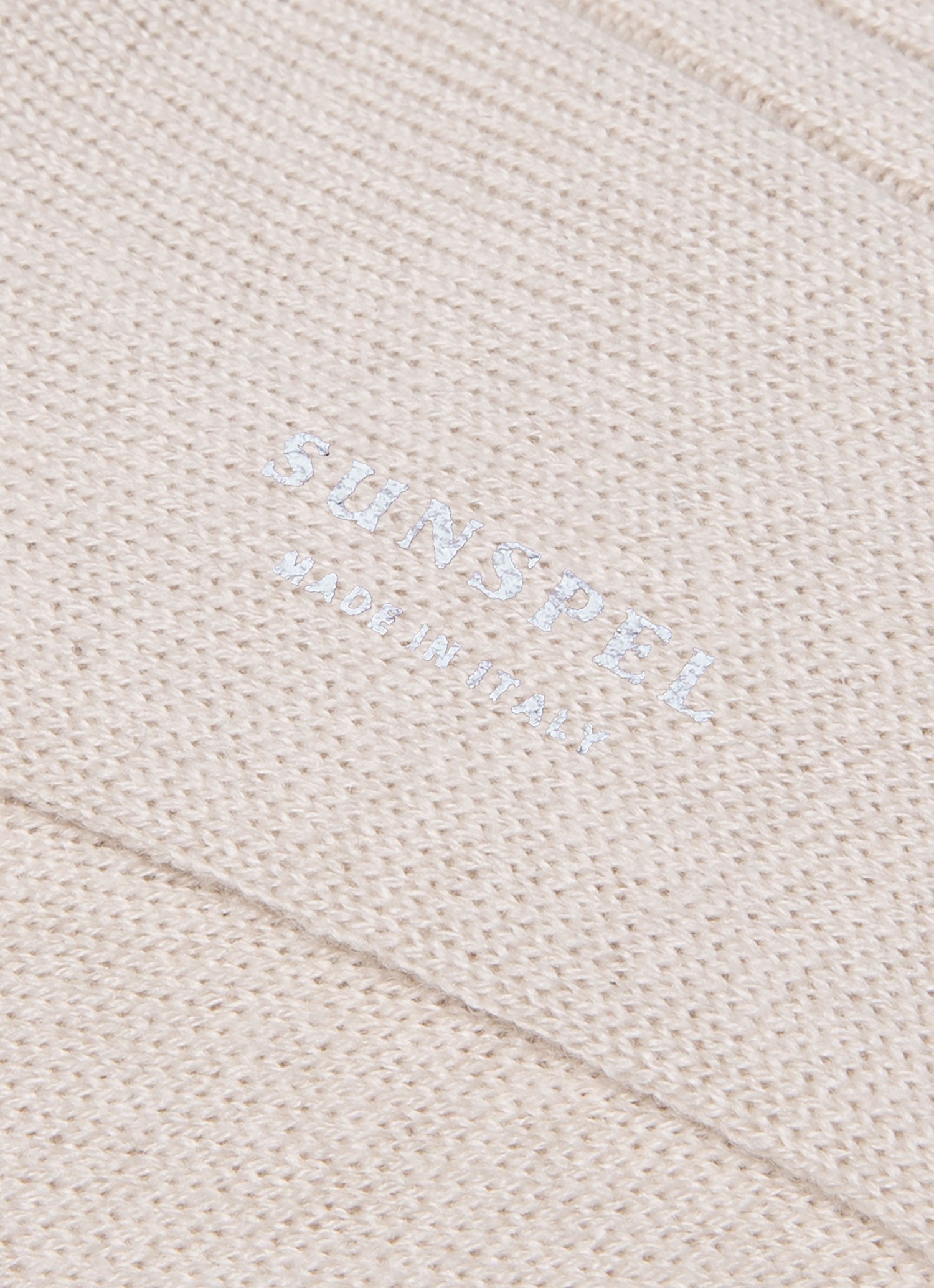 Men's Cashmere Ribbed Socks in Natural