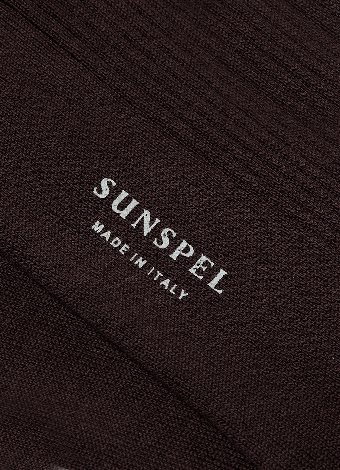 Men's Cotton Ribbed Socks in Truffle