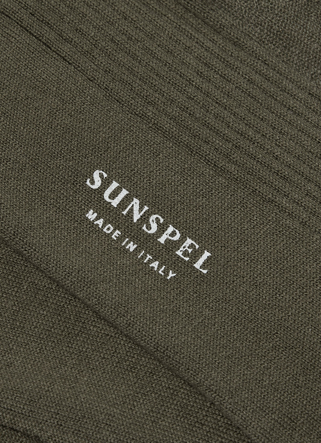 Men's Cotton Ribbed Socks in Khaki