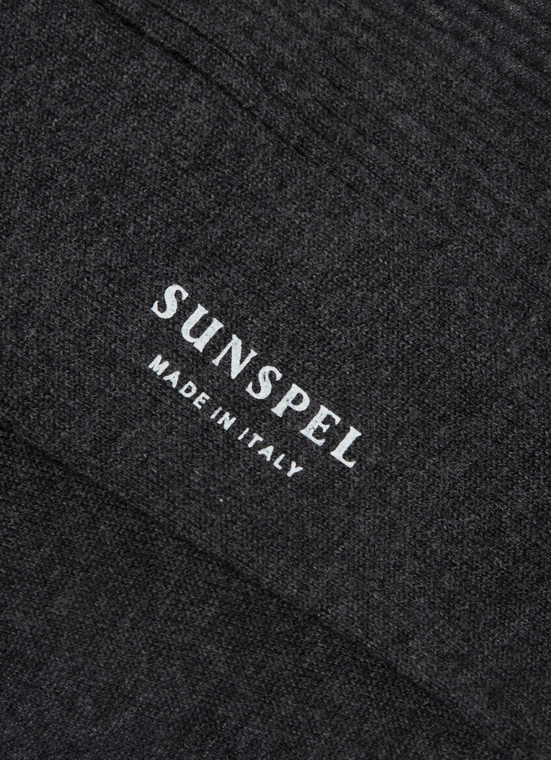 Men's Cotton Ribbed Socks in Charcoal Melange