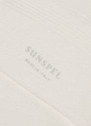 Men's Cotton Ribbed Socks in Archive White