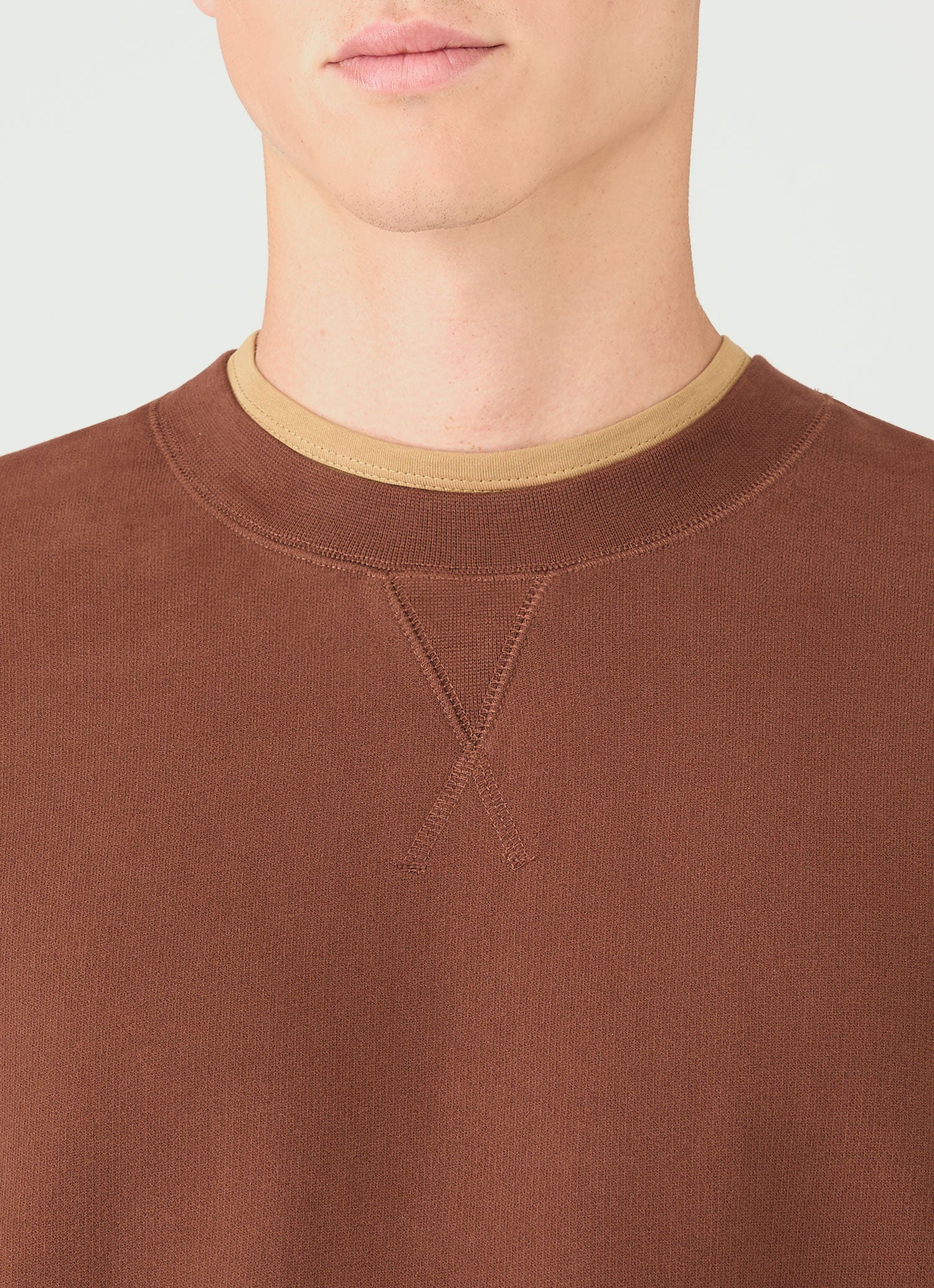 Men's Loopback Sweatshirt in Conker Brown