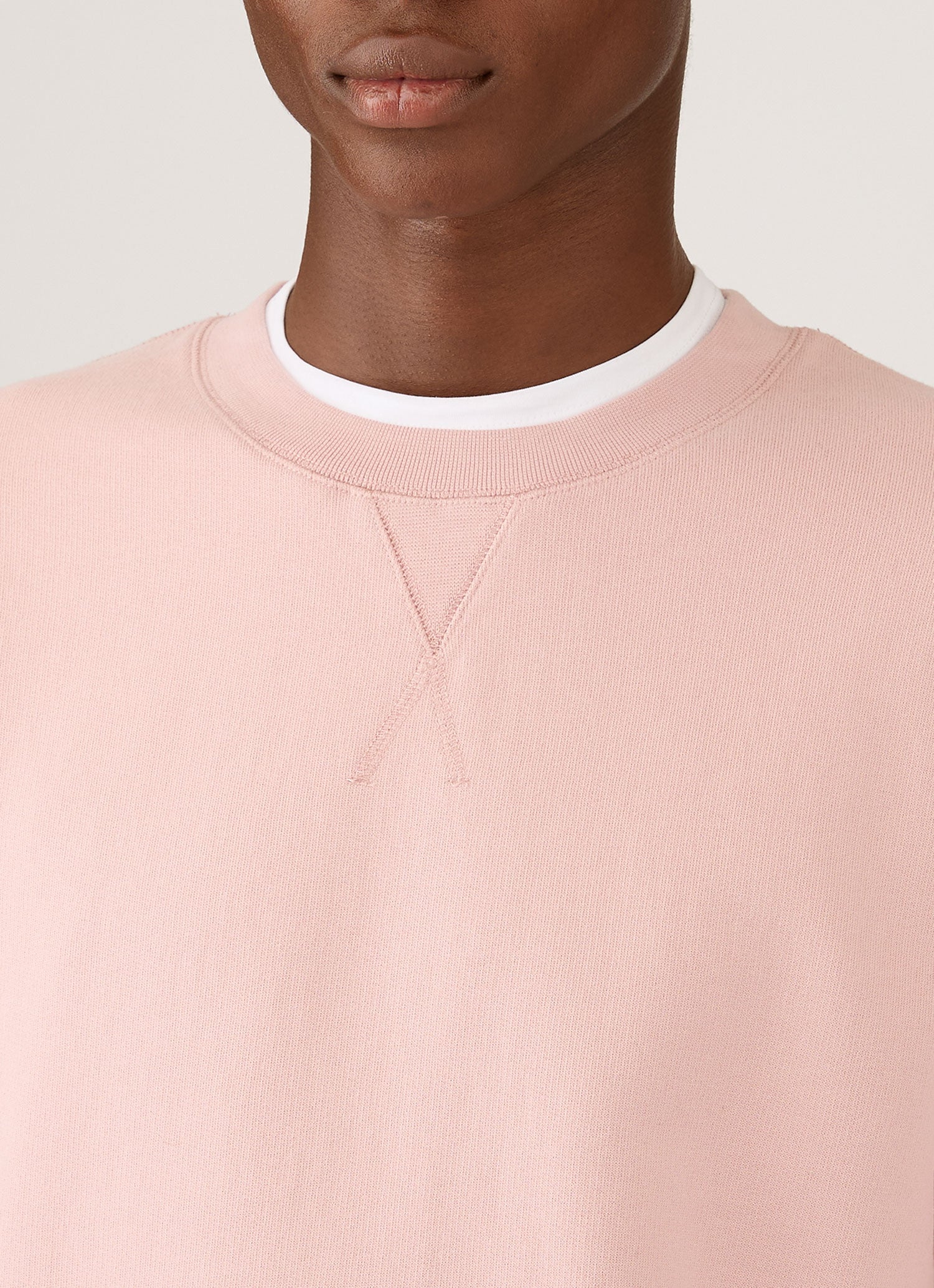 Men's Loopback Sweatshirt in Shell Pink