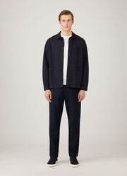 Men's Cotton Linen Trouser in Navy