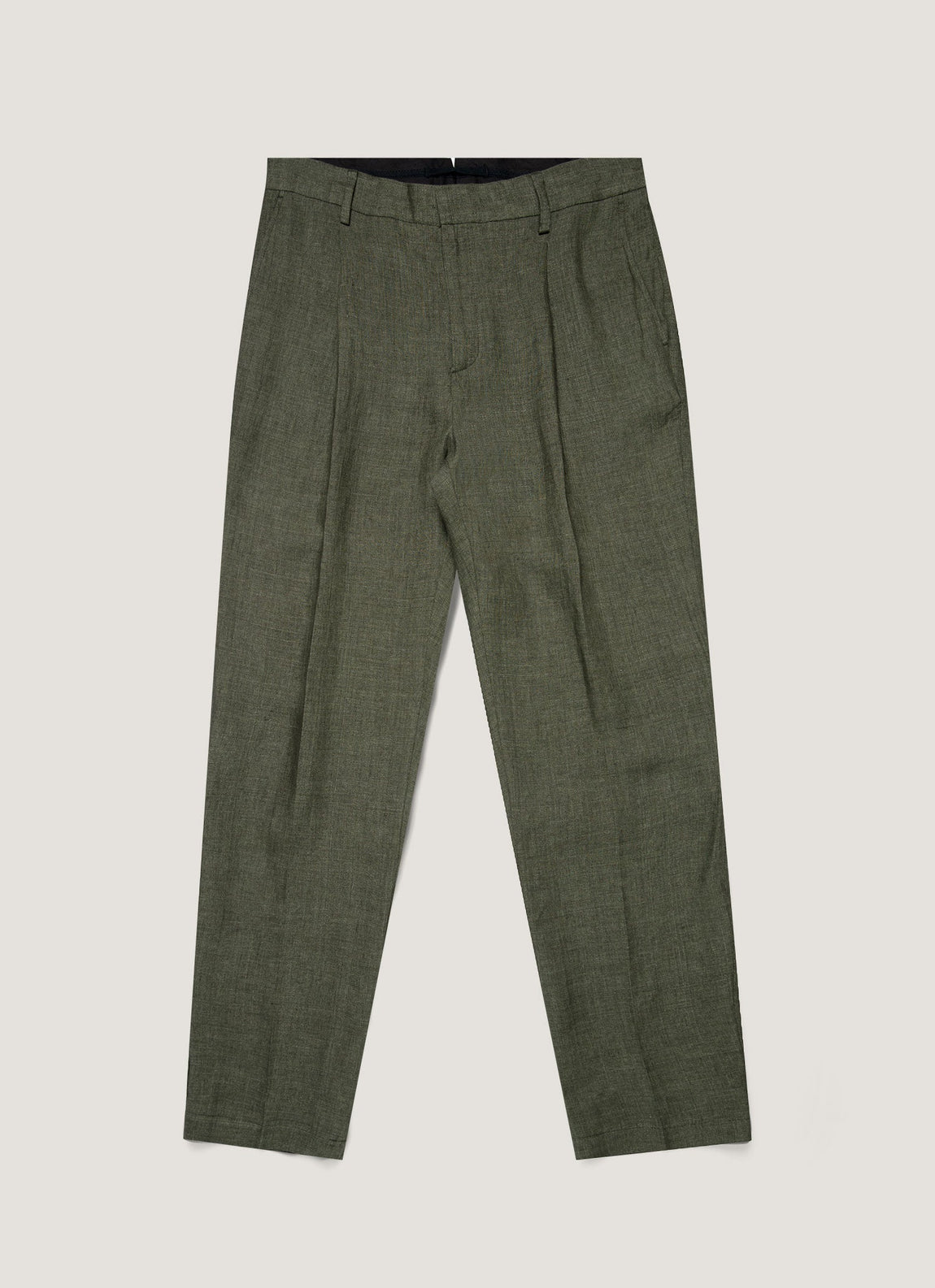 Men's Linen Two-Piece Suit in Hunter Green