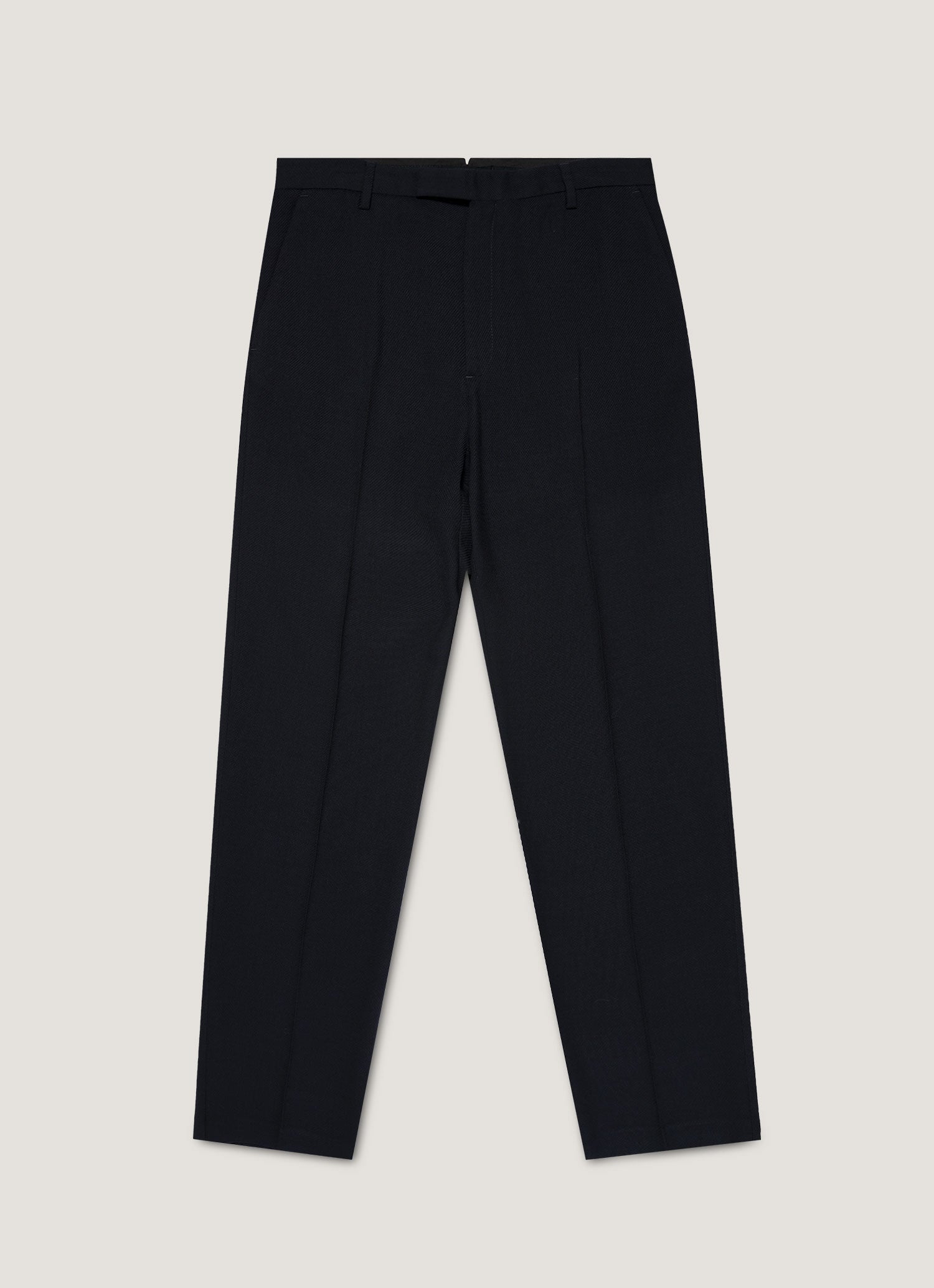 Men's Textured Wool Trouser in Navy