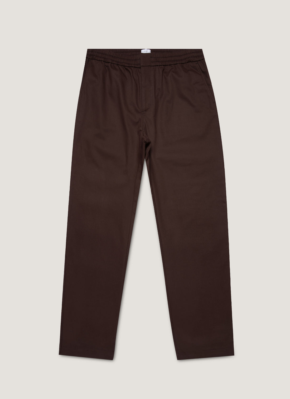 Men's Cotton Cashmere Drawstring Trouser in Truffle