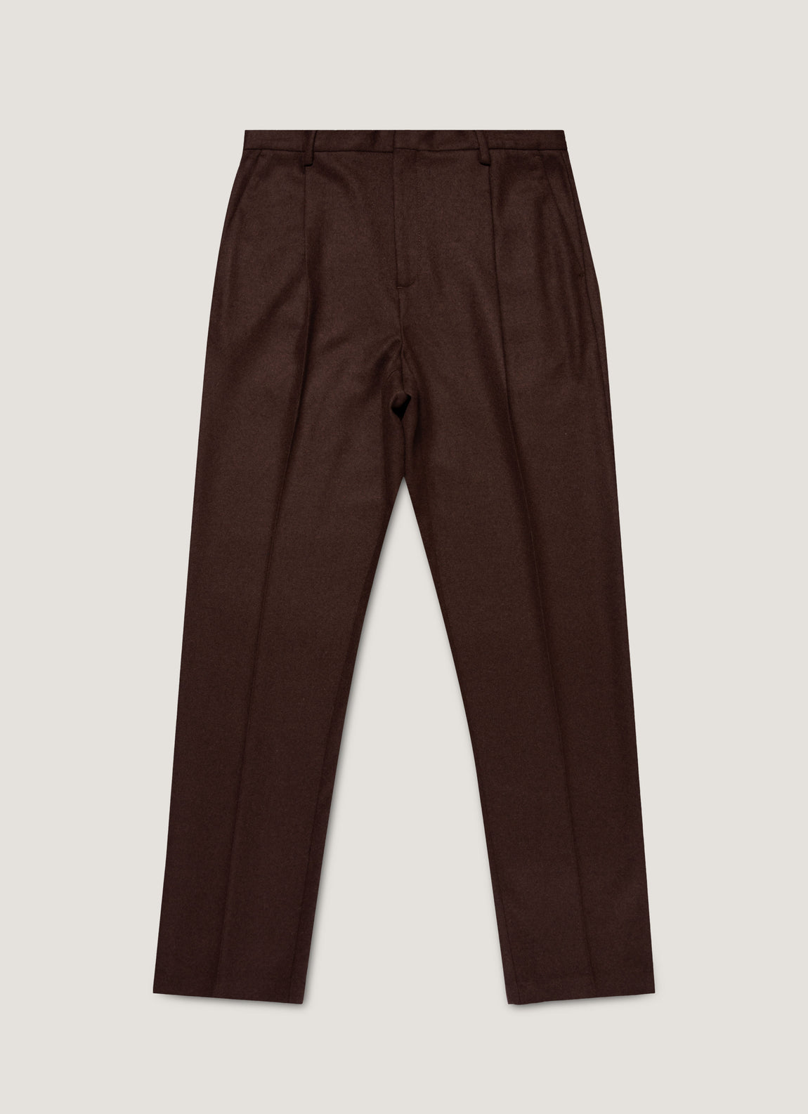 Men's Boiled Wool Trouser in Truffle