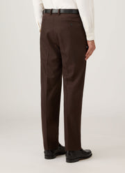Men's Boiled Wool Trouser in Truffle